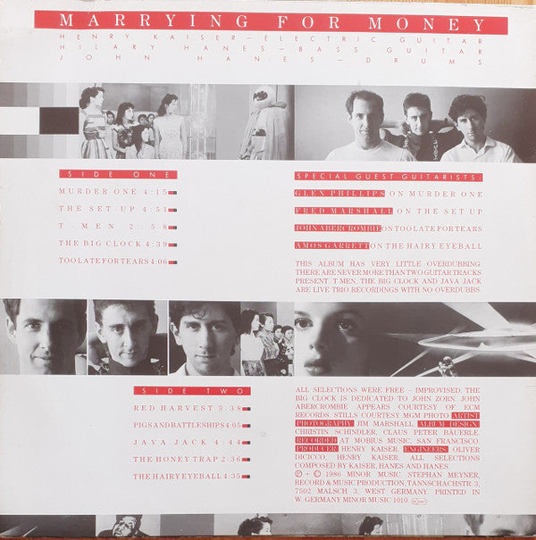 Henry Kaiser : Marrying For Money (LP, Album)