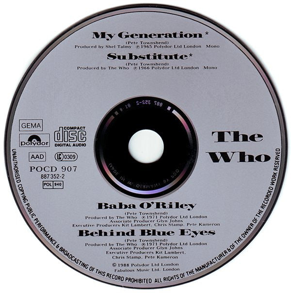 The Who : This Is My Generation (CD, Single)
