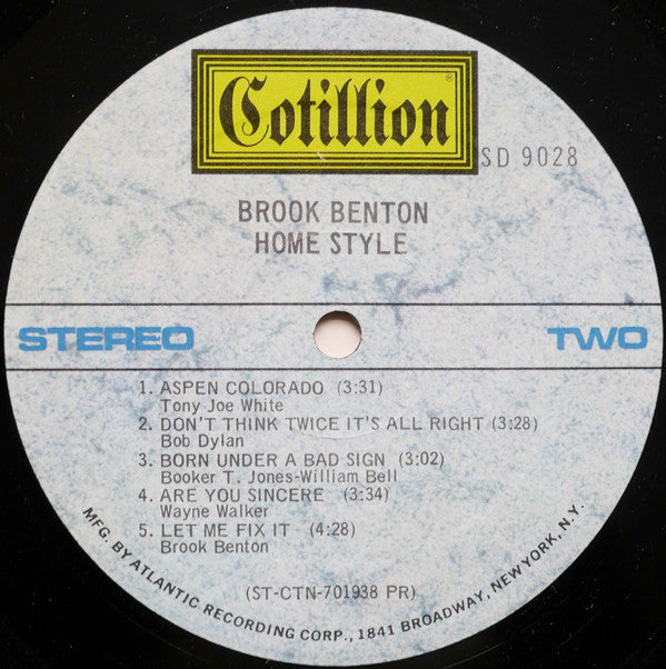Brook Benton : Home Style (LP, PR )