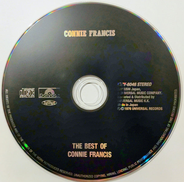 Connie Francis : The Best Of Connie Francis = 可愛いベイビー～ベスト・オブ・コニー・フランシス (CD, Comp, RE)