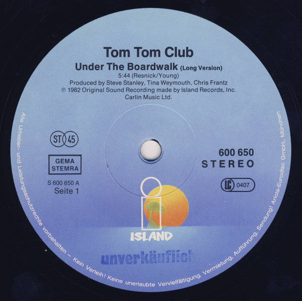 Tom Tom Club : Under The Boardwalk (12", Maxi)