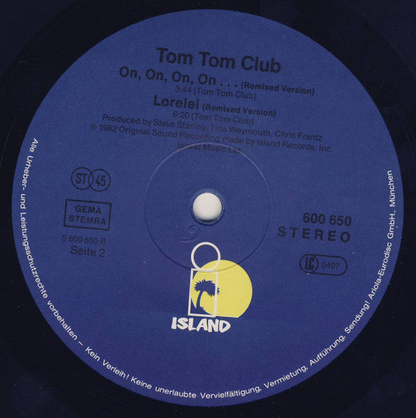 Tom Tom Club : Under The Boardwalk (12", Maxi)