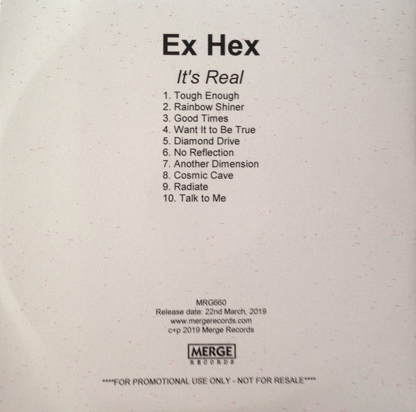 Ex Hex : It's Real (CDr, Album, Promo)