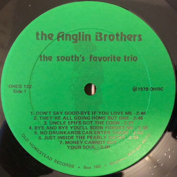 The Anglin Brothers : Anglin Twins And Red (Singing With Guitar Acc.) (LP, Comp)