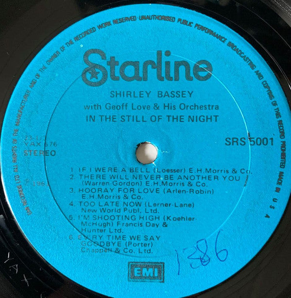 Shirley Bassey With Geoff Love & His Orchestra : In The Still Of The Night (LP, Album, RE, USA)