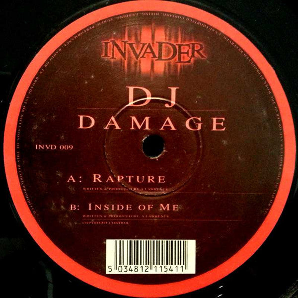 DJ Damage : Rapture / Inside Of Me (12")