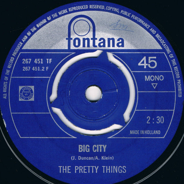 The Pretty Things : Road Runner / Big City (7", Single, Mono)