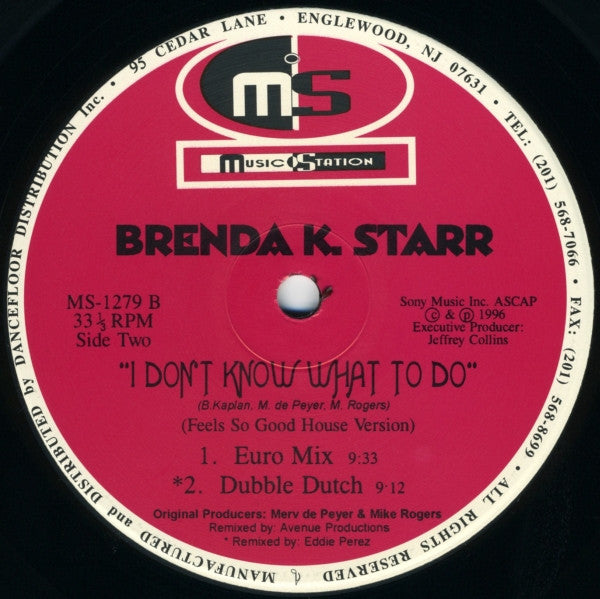 Brenda K. Starr : I Don't Know What To Do (12")