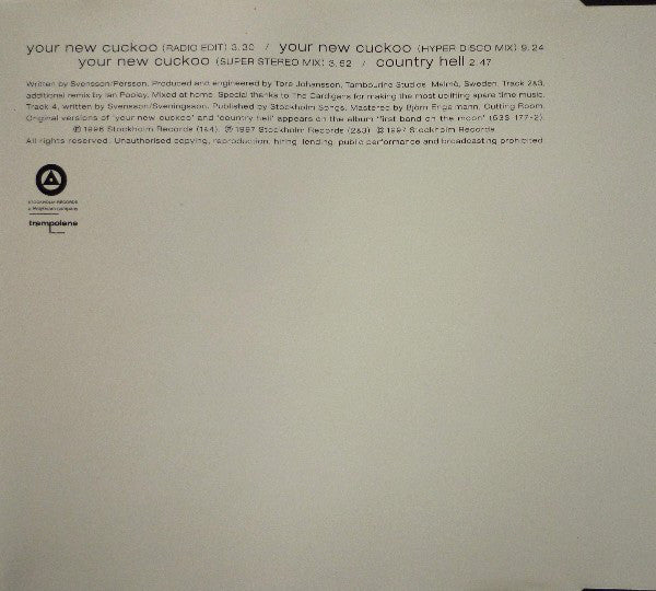 The Cardigans : Your New Cuckoo (CD, Maxi, RE)