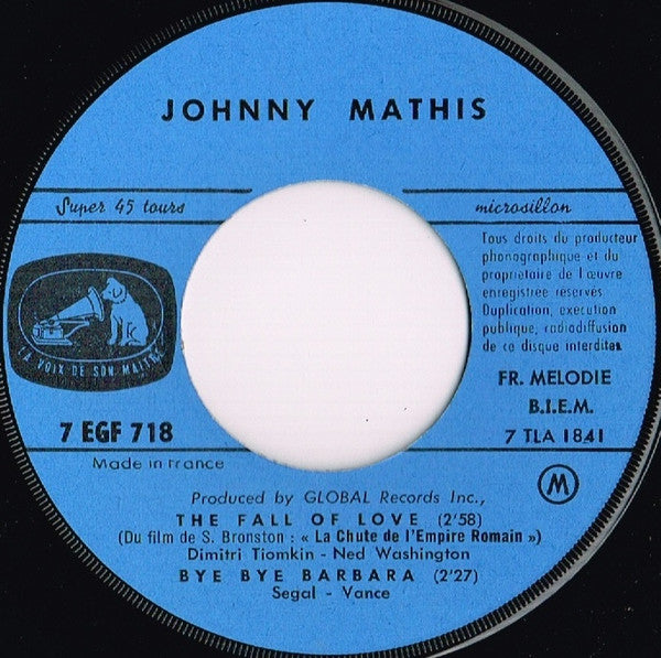 Johnny Mathis : La Chute De L'Empire Romain (7", EP)
