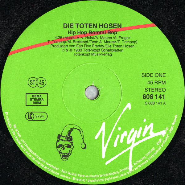 The Increadible T. H. Scratchers Starring: Freddy Love : Hip-Hop-Bommi-Bop (12", Single, RE)
