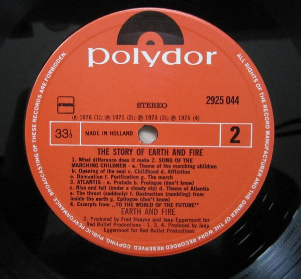 Earth & Fire* : The Story Of Earth & Fire (LP, Comp)