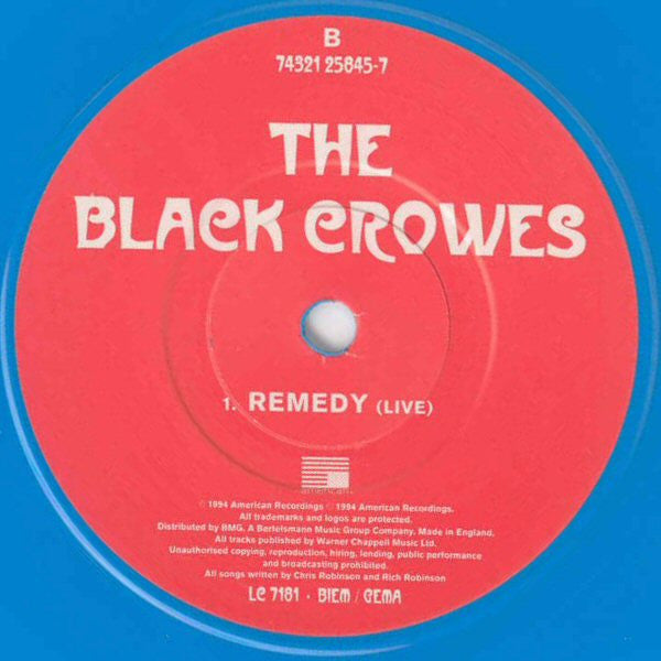 The Black Crowes : High Head Blues / A Conspiracy (7", Single, Ltd, Blu)