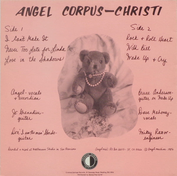 Angel Corpus Christi : Wake Up + Cry (LP, MiniAlbum)