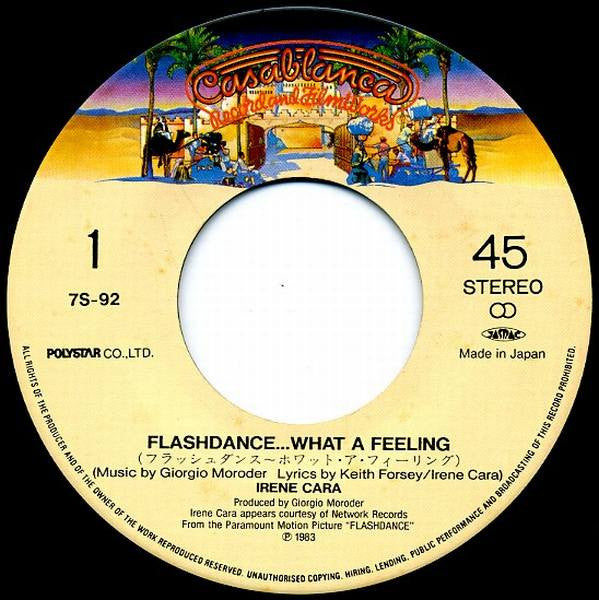 Irene Cara : Flashdance... What A Feeling (7", Single)