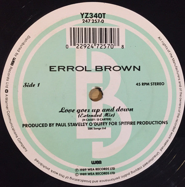 Errol Brown : Love Goes Up And Down (12")