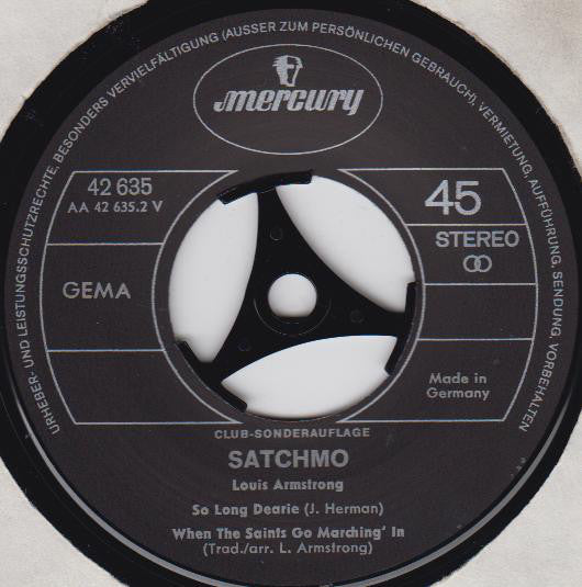 Louis Armstrong : Satchmo (7", EP, Club)
