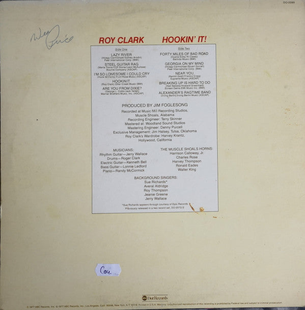 Roy Clark : Hookin' It ! (LP, Album)