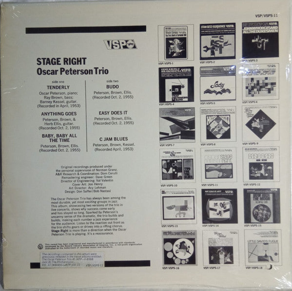 The Oscar Peterson Trio : Stage Right (LP, Comp, Mono)