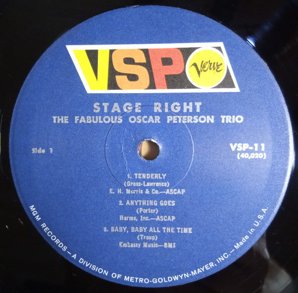 The Oscar Peterson Trio : Stage Right (LP, Comp, Mono)