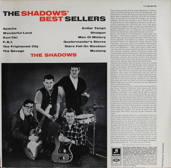 The Shadows : The Shadows' Bestsellers (LP, Comp, Mono, RE)