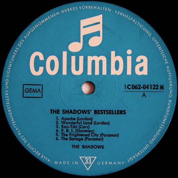 The Shadows : The Shadows' Bestsellers (LP, Comp, Mono, RE)