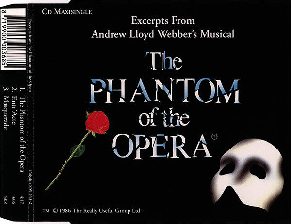 Andrew Lloyd Webber : Excerpts From The Phantom Of The Opera (CD, Maxi)