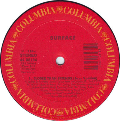 Surface : Closer Than Friends (12")