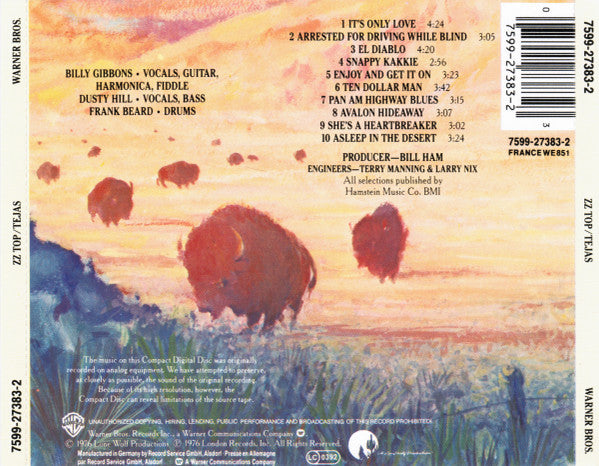 ZZ Top : Tejas (CD, Album, RE, Rec)