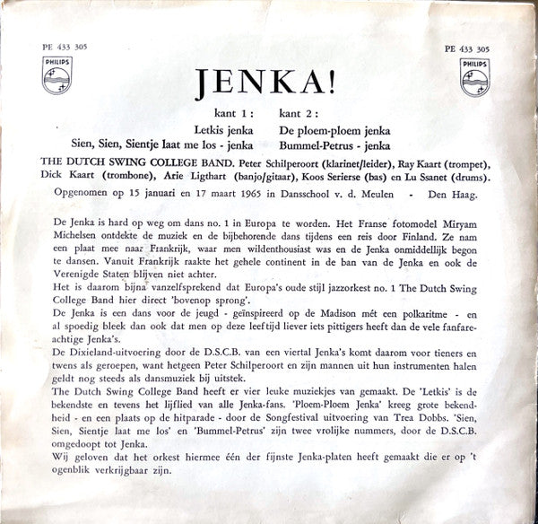 The Dutch Swing College Band : Jenka! (7", EP, Mono)