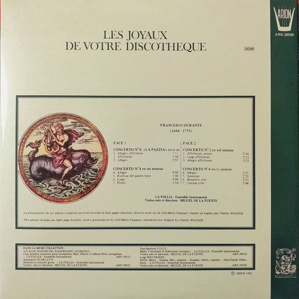 Francesco Durante - La Follia, Miguel De La Fuente : Concertos Pour Cordes (LP)