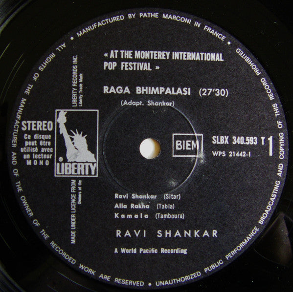 Ravi Shankar : Ravi Shankar At The Monterey International Pop Festival (LP, Album)