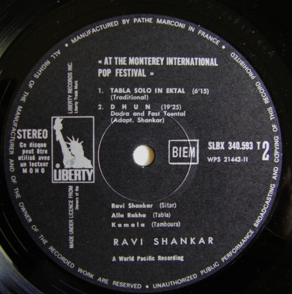 Ravi Shankar : Ravi Shankar At The Monterey International Pop Festival (LP, Album)