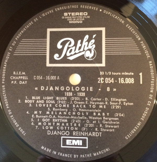 Django Reinhardt : Djangologie 8 (1938-1939) (LP, Comp)