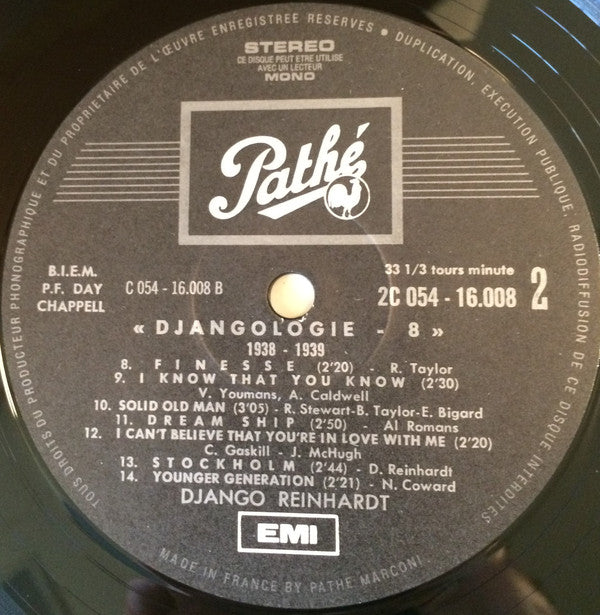 Django Reinhardt : Djangologie 8 (1938-1939) (LP, Comp)