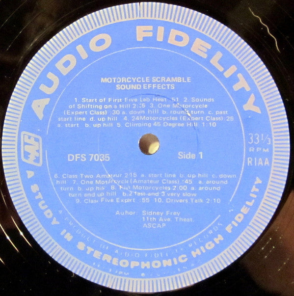 No Artist : Motorcycle Scramble Sound Effects (LP, Album)