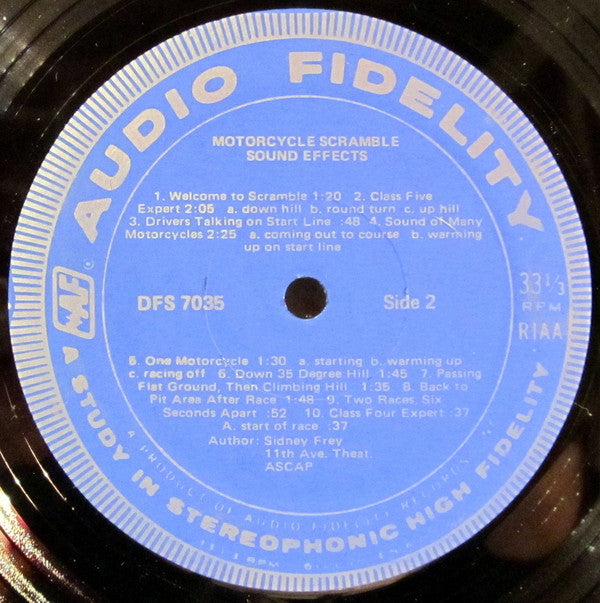 No Artist : Motorcycle Scramble Sound Effects (LP, Album)