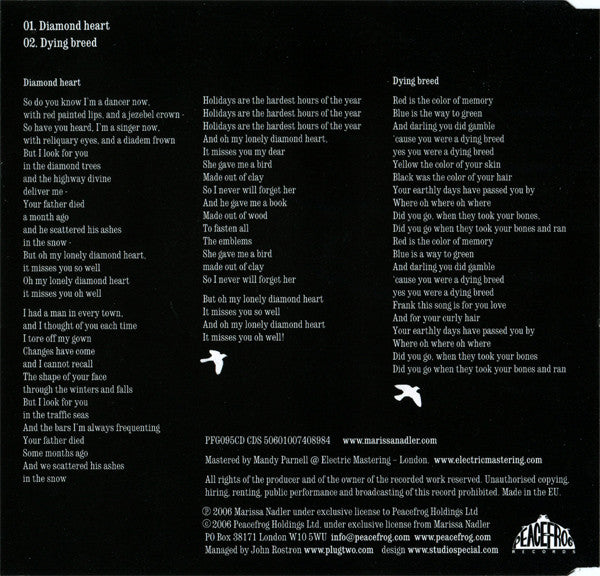 Marissa Nadler : Diamond Heart (CD, Single)