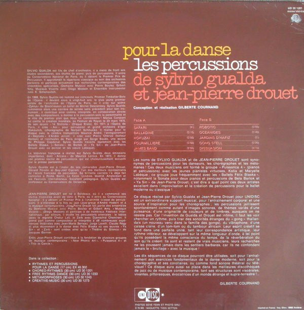 Sylvio Gualda Et Jean-Pierre Drouet : Pour La Danse - Les Percussions De Sylvio Gualda Et Jean-Pierre Drouet (LP, Album, RP)