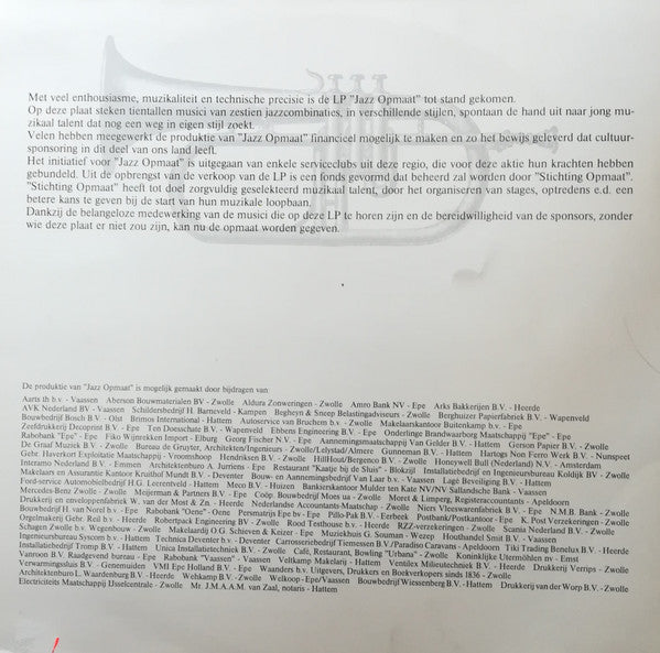 Various : Jazz Op Maat (LP)