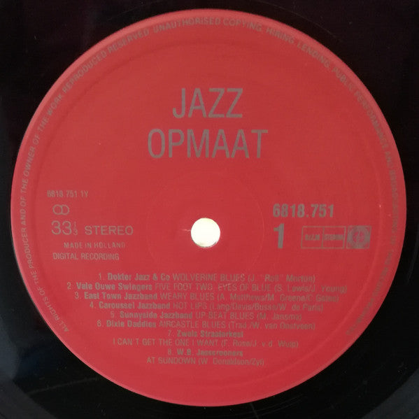 Various : Jazz Op Maat (LP)