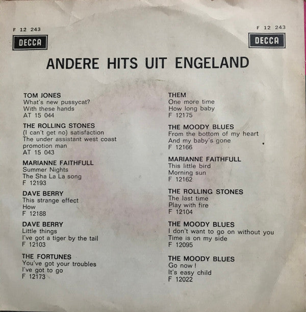 The Fortunes : Here It Comes Again / Things I Should Have Known (7", Single, Mono, Bor)