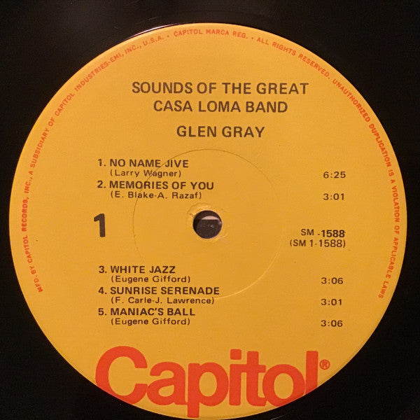 Glen Gray & The Casa Loma Orchestra : Sounds Of The Great Casa Loma Band  (LP)