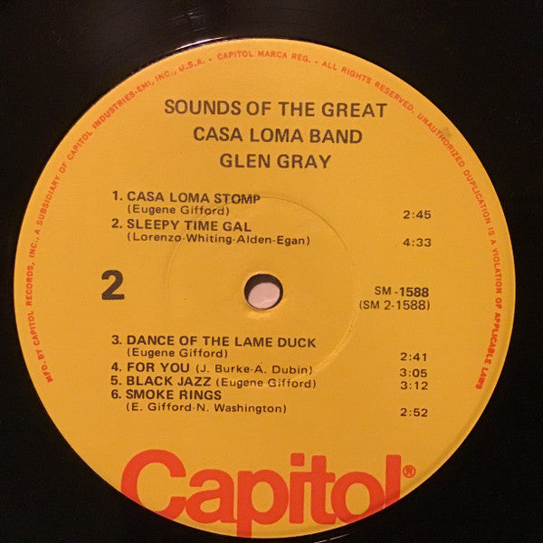 Glen Gray & The Casa Loma Orchestra : Sounds Of The Great Casa Loma Band  (LP)