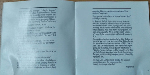 Gerry Mulligan / Chet Baker : Carnegie Hall Concert (CD, Album, RE, RM, RP)