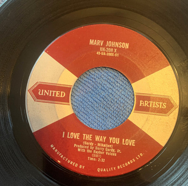Marv Johnson : I Love The Way You Love (7")