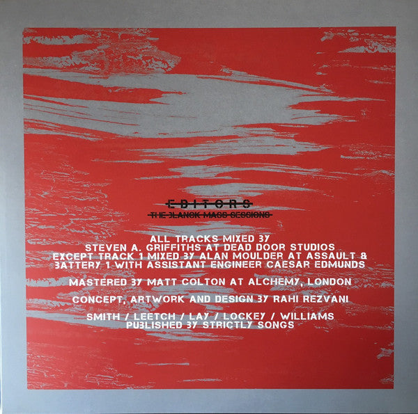 Editors : The Blanck Mass Sessions (LP, Album, RSD, Ltd, Gre)