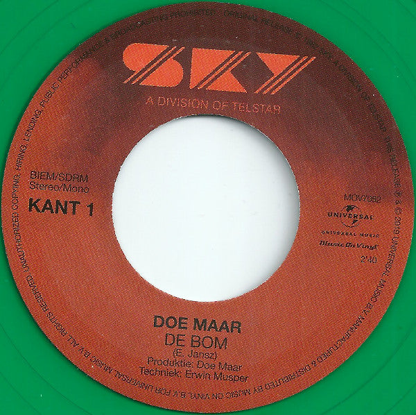 Doe Maar : De Bom (7", RSD, Single, Num, Gre)