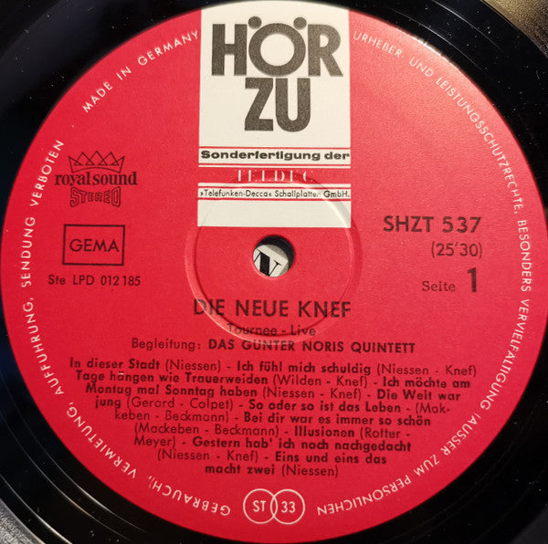 Hildegard Knef : Die Neue Knef - Tournee Live (LP, Album, S/Edition)