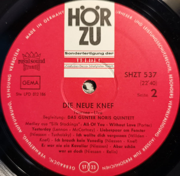 Hildegard Knef : Die Neue Knef - Tournee Live (LP, Album, S/Edition)